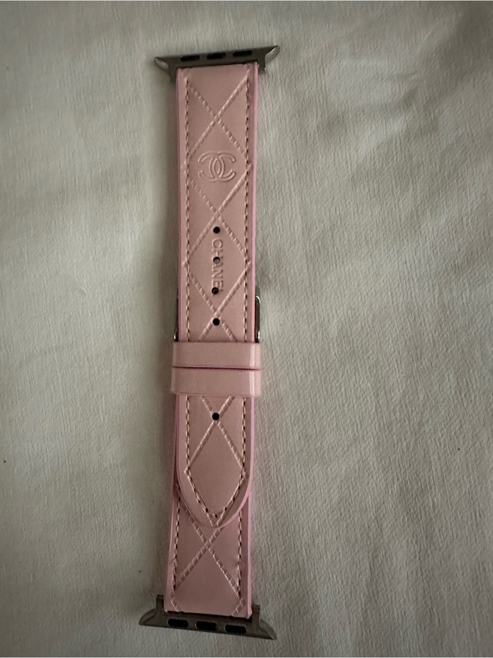 Pink Quilted  Apple Watch Band